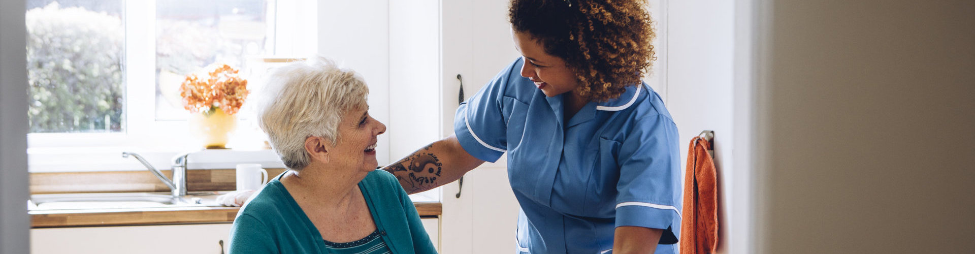 senior woman and her caregiver